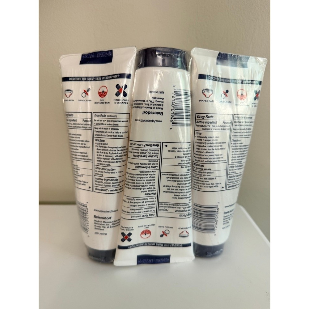 Aquaphor Baby Healing Ointment 3 Pack 7oz Tubes Advanced Therapy White NEW NWT - Picture 3 of 4